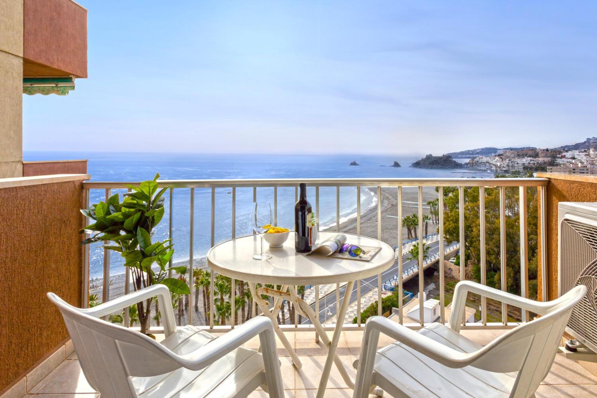 1004 - Beachfront Apartment On El Paseo, 4 Pers - Air Conditionning - Wi-Fi - Smart Tv Альмуньекар Экстерьер фото
